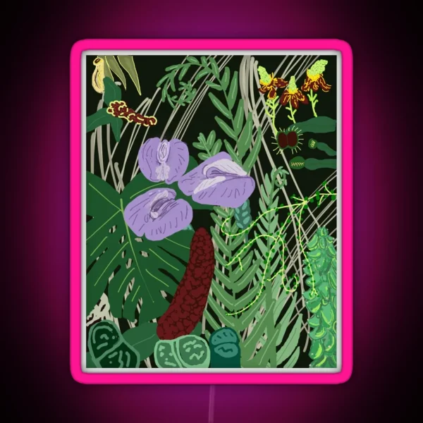 Tropical Plants IYKYK RGB Neon Sign