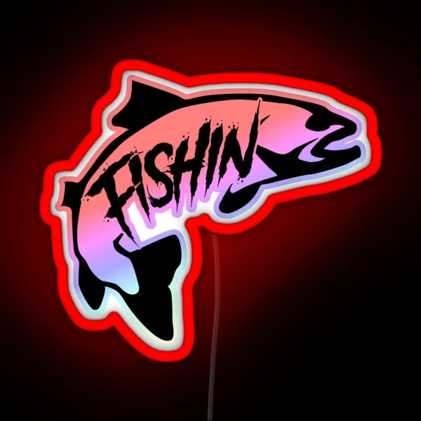 Trout Fishin RGB Neon Sign