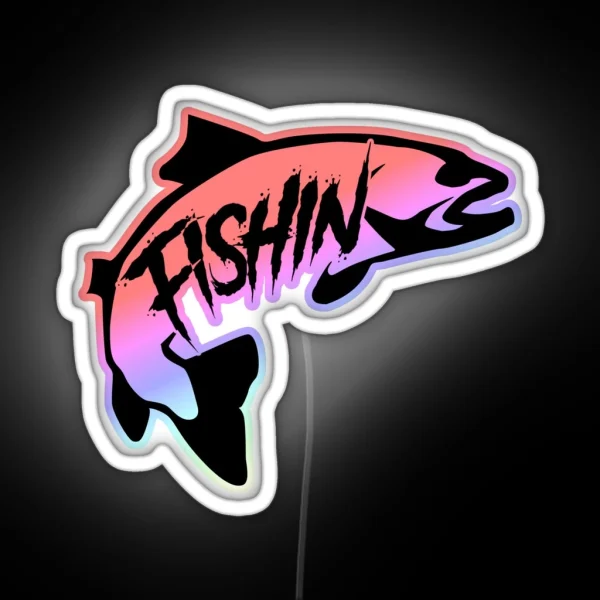 Trout Fishin RGB Neon Sign