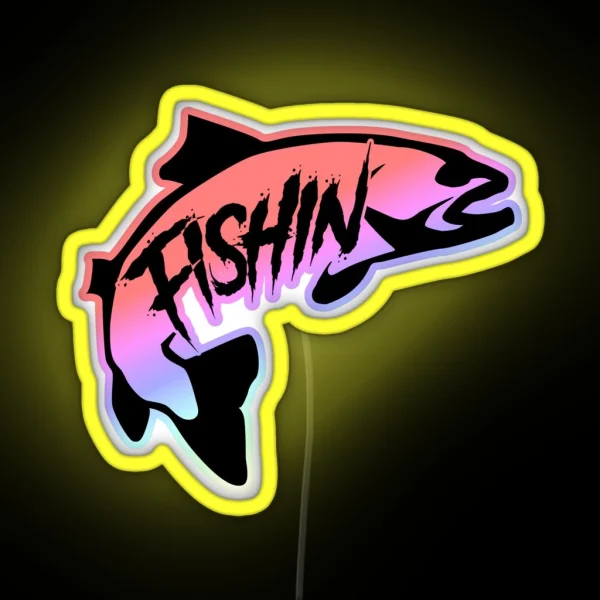 Trout Fishin RGB Neon Sign