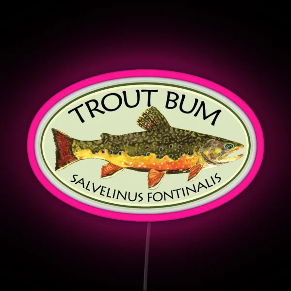 Trout Fishing RGB Neon Sign