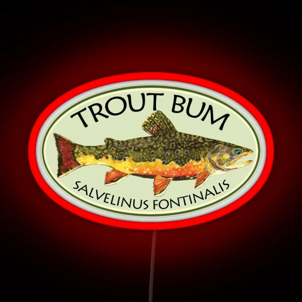 Trout Fishing RGB Neon Sign