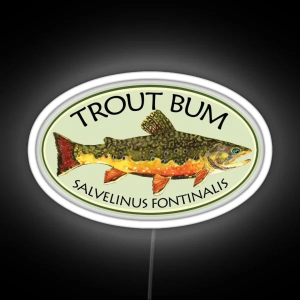 Trout Fishing RGB Neon Sign