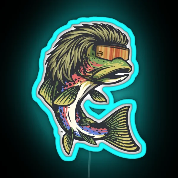 Trout Mullet RGB Neon Sign