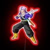 Trunks Dragon Ball Z LED sign with red neon lights