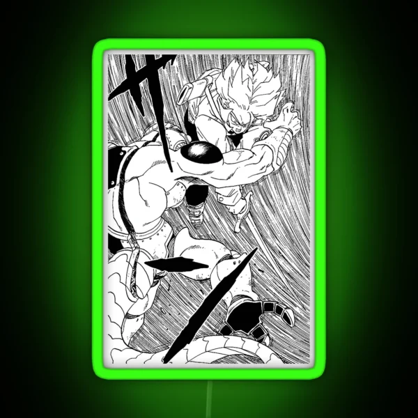 Trunks Slicing Frieza RGB Neon Sign