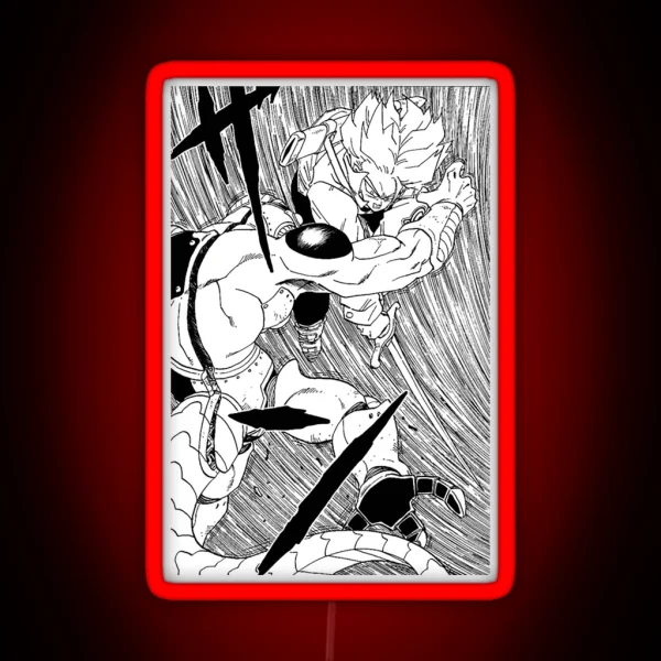 Trunks Slicing Frieza RGB Neon Sign