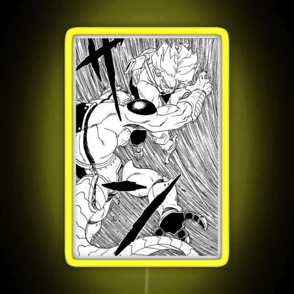 Trunks Slicing Frieza RGB Neon Sign