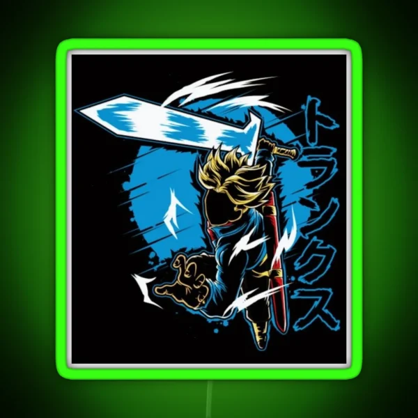 Trunks Super Saiyan Rage Dragonball Super RGB Neon Sign