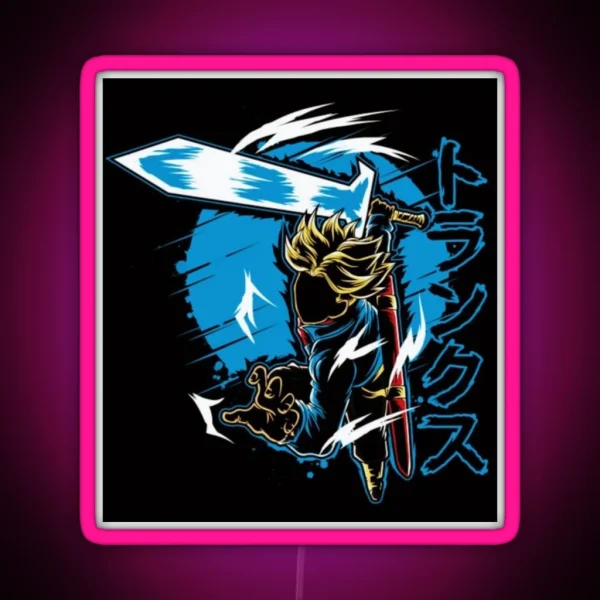 Trunks Super Saiyan Rage Dragonball Super RGB Neon Sign