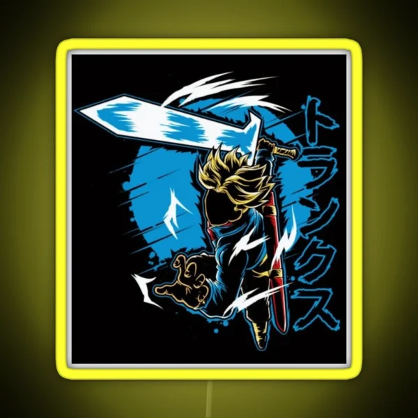Trunks Super Saiyan Rage Dragonball Super RGB Neon Sign