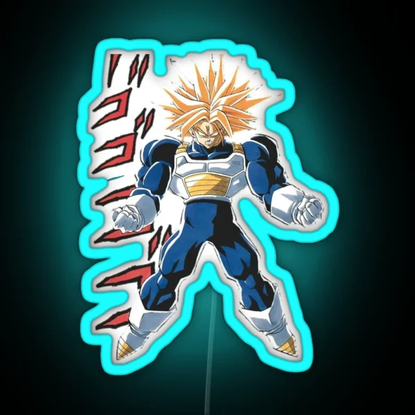Trunks Super Sayan Manga RGB Neon Sign
