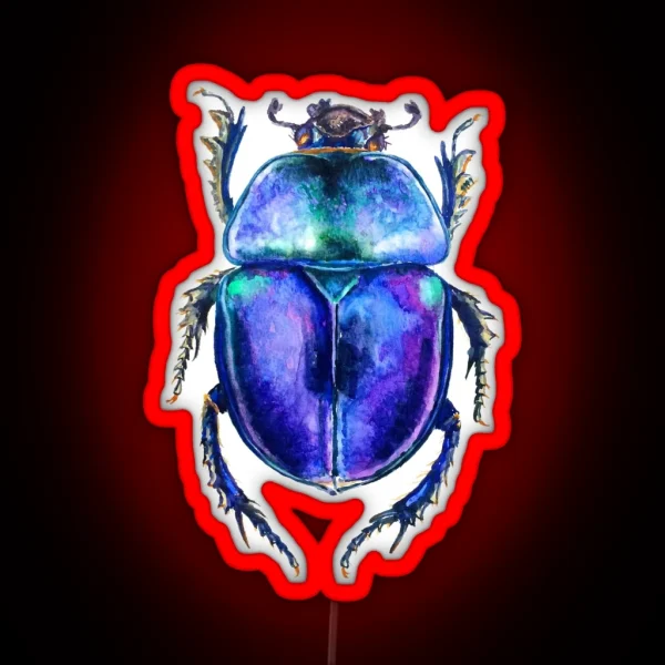 Trypocopris Vernalis Transparent Ground RGB Neon Sign