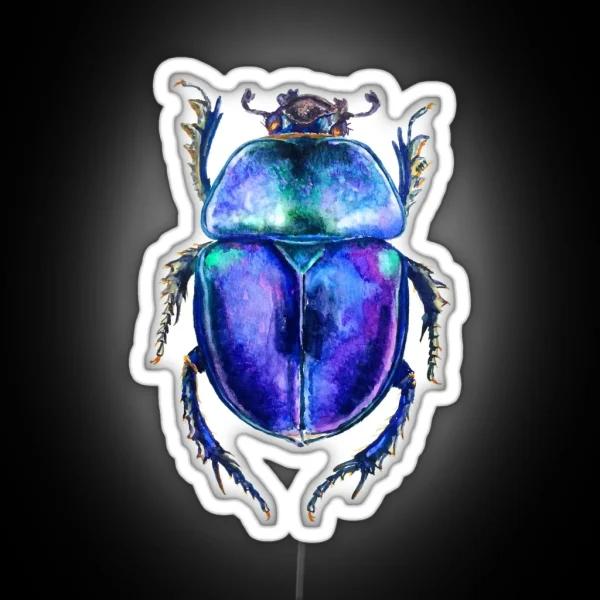Trypocopris Vernalis Transparent Ground RGB Neon Sign