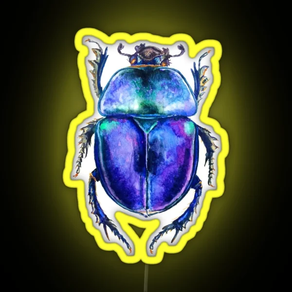 Trypocopris Vernalis Transparent Ground RGB Neon Sign