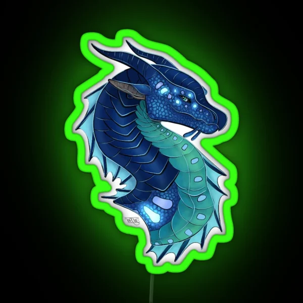 Tsunami Head Shot RGB Neon Sign