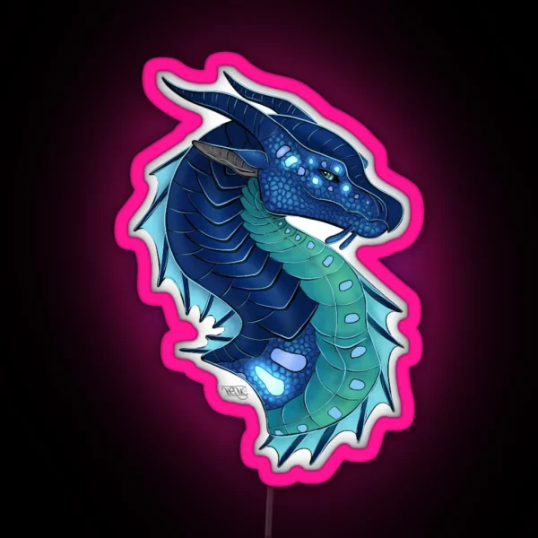 Tsunami Head Shot RGB Neon Sign