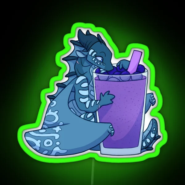 Tsunami With Blueberry Smoothie RGB Neon Sign