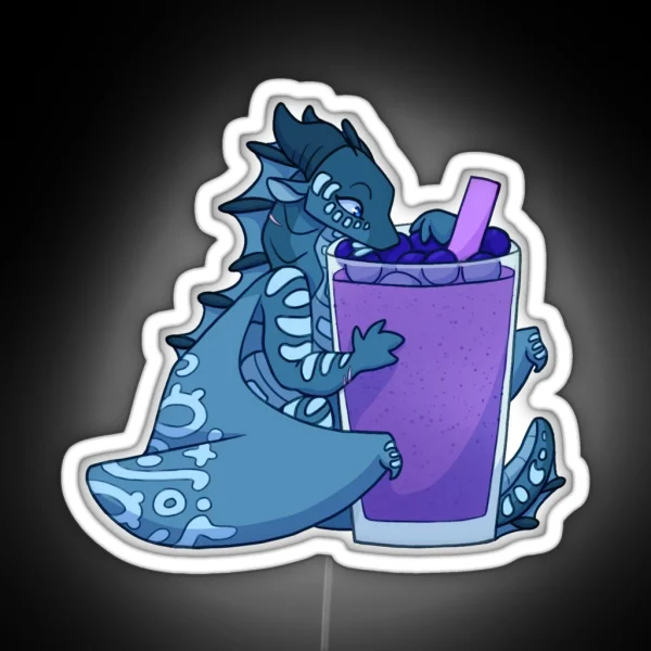 Tsunami With Blueberry Smoothie RGB Neon Sign