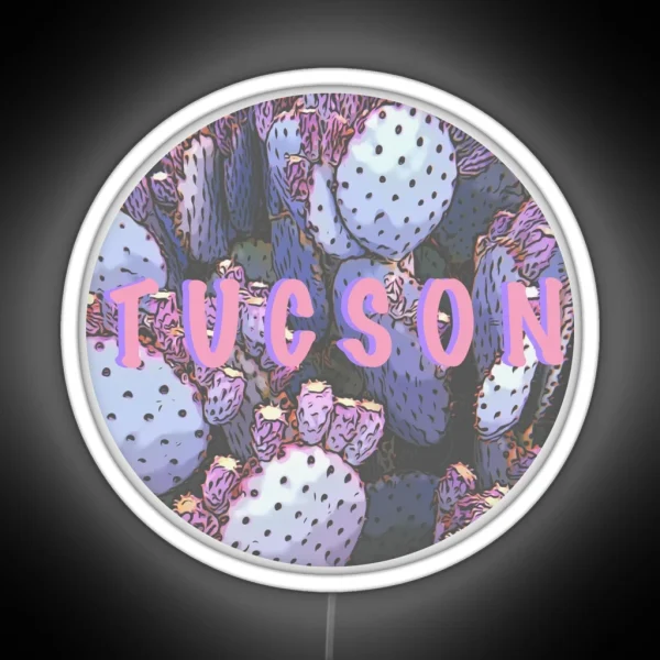Tucson Cactus Pink RGB Neon Sign