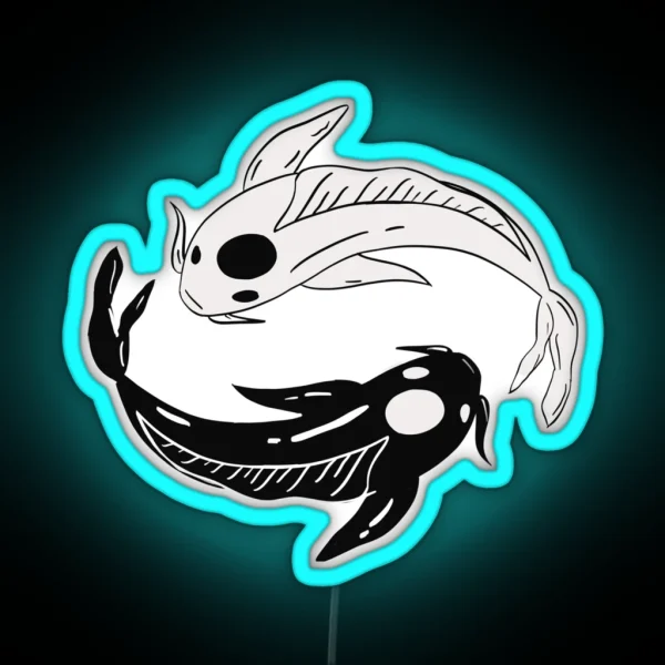 Tui And La ATLA Avatar Koi Fish RGB Neon Sign
