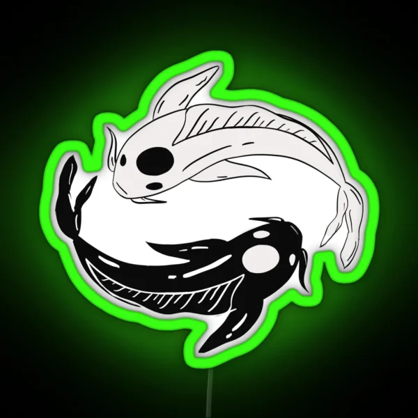 Tui And La ATLA Avatar Koi Fish RGB Neon Sign
