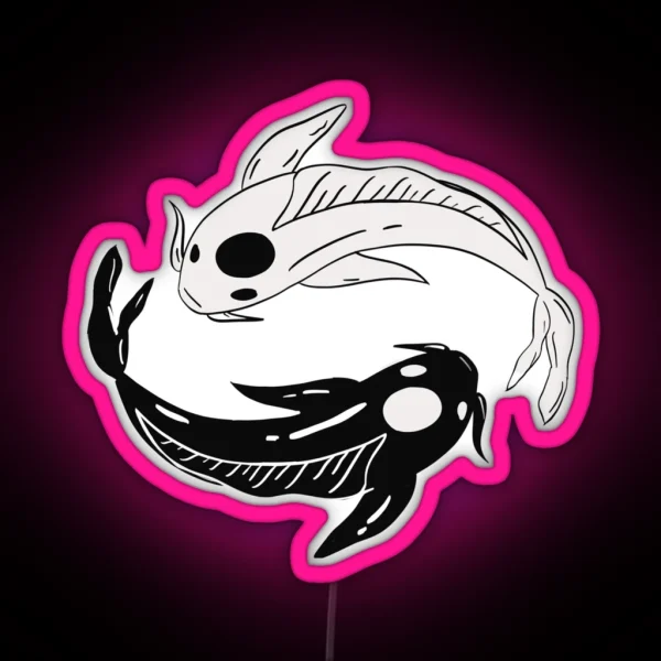 Tui And La ATLA Avatar Koi Fish RGB Neon Sign