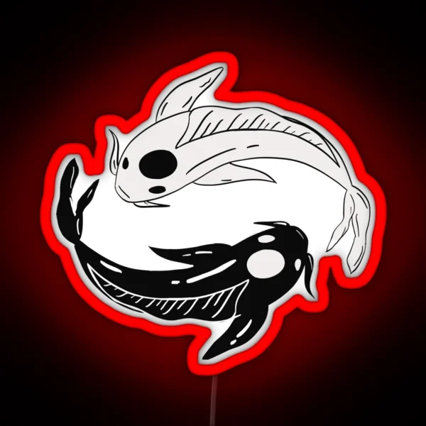 Tui And La ATLA Avatar Koi Fish RGB Neon Sign