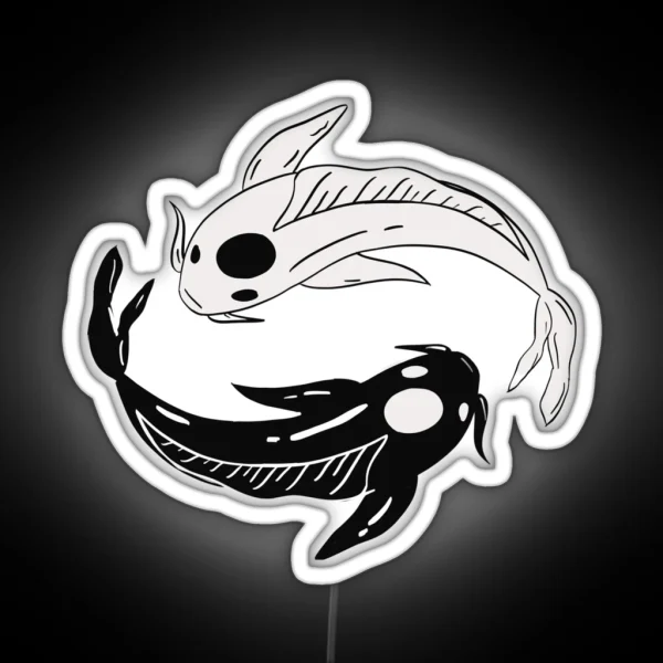 Tui And La ATLA Avatar Koi Fish RGB Neon Sign
