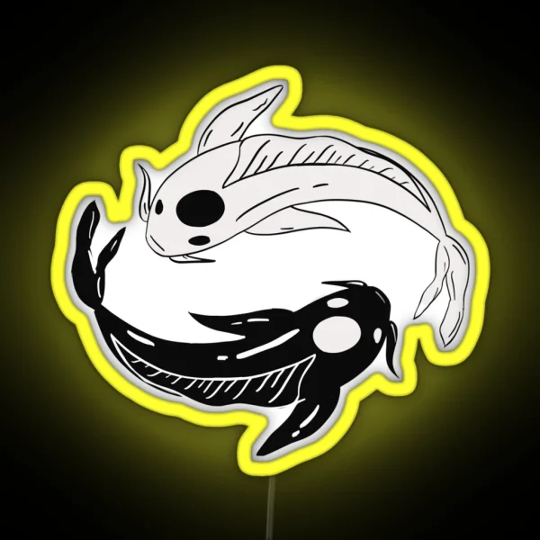 Tui And La ATLA Avatar Koi Fish RGB Neon Sign
