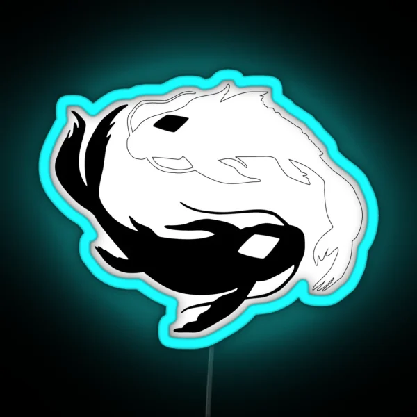 Tui And La Yin And Yang Koi RGB Neon Sign