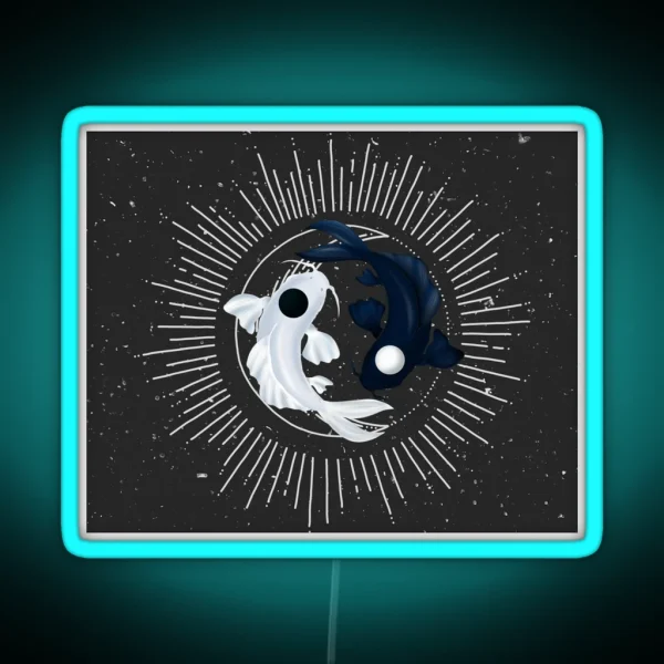 Tui And La Yin Yang Koi RGB Neon Sign