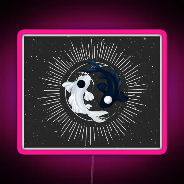 Tui And La Yin Yang Koi RGB Neon Sign