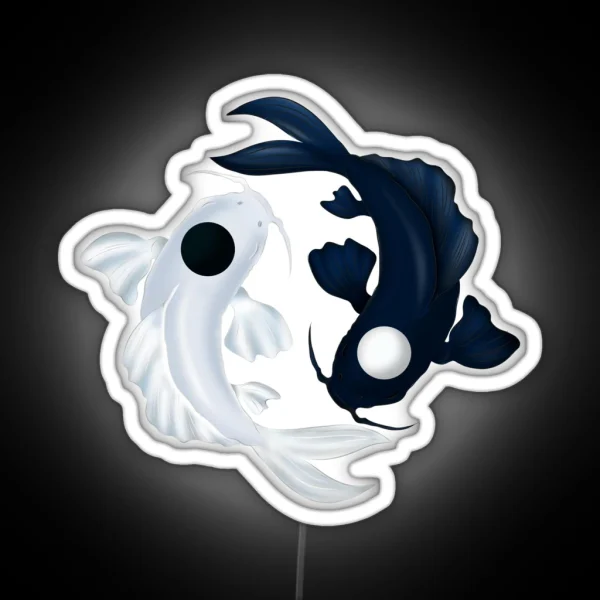 Tui And La Yin Yang Koi RGB Neon Sign