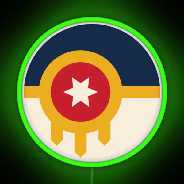 Tulsa Flag RGB Neon Sign