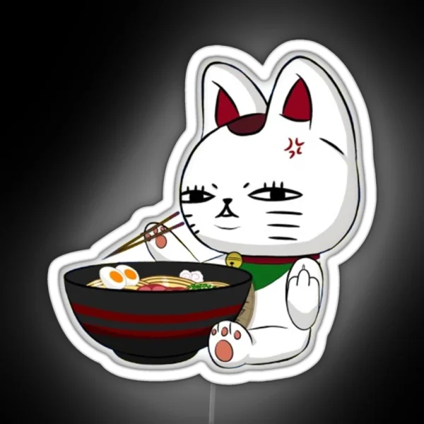 Turbo Granny Cat Anime Chibi Art RGB Neon Sign