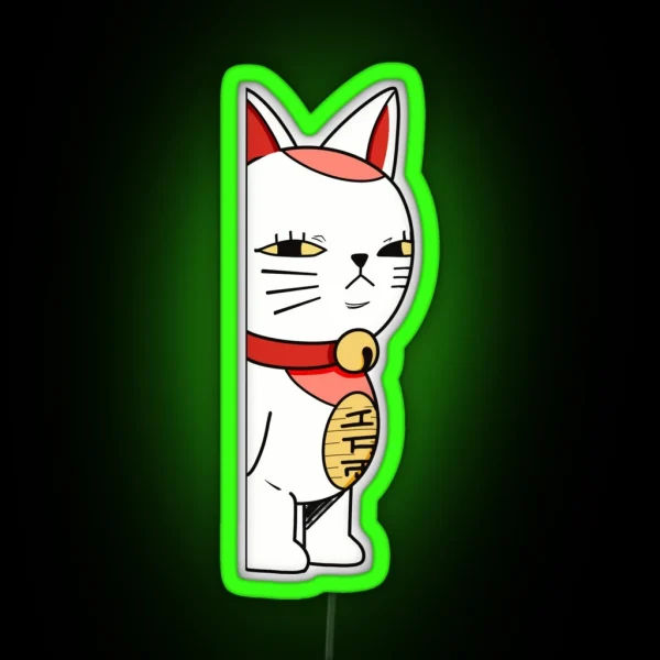 Turbo Granny Cat Peeker Dandadan RGB Neon Sign