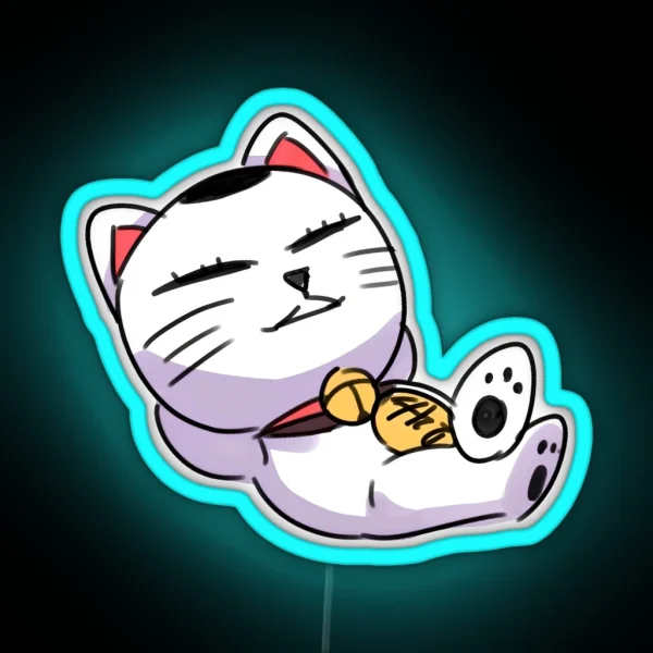 Turbo Granny From Dandadan Chibi RGB Neon Sign
