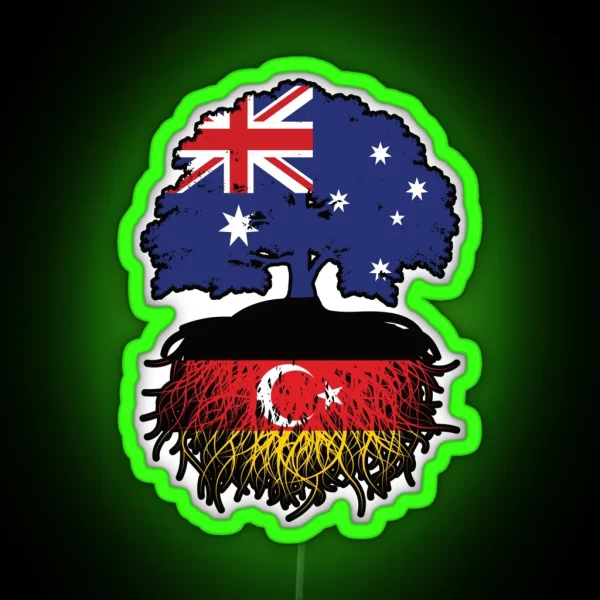 Turkish German German Turks Australian Australia Tree RGB Neon Sign