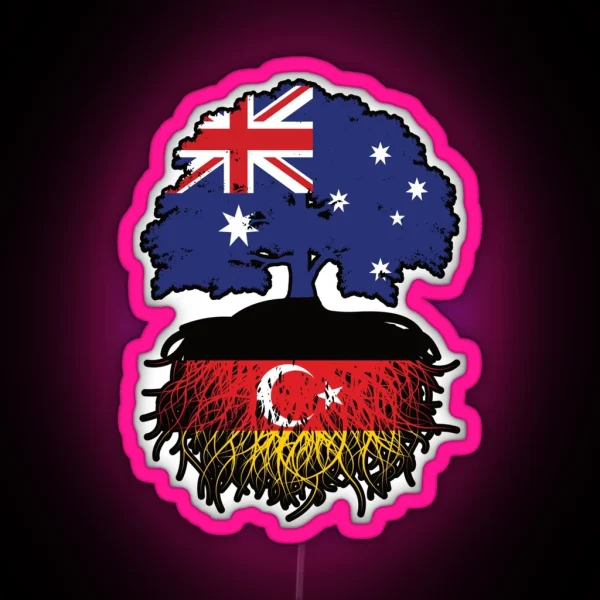 Turkish German German Turks Australian Australia Tree RGB Neon Sign