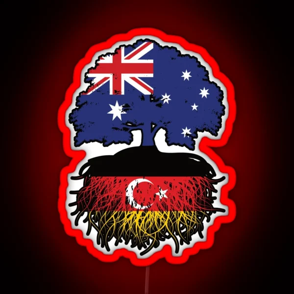 Turkish German German Turks Australian Australia Tree RGB Neon Sign