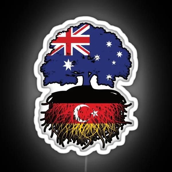 Turkish German German Turks Australian Australia Tree RGB Neon Sign