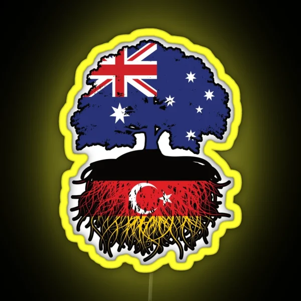 Turkish German German Turks Australian Australia Tree RGB Neon Sign