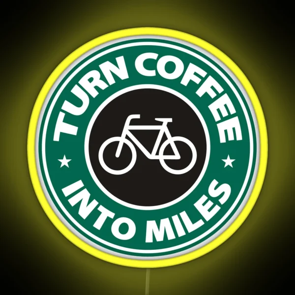 Turn Coffee Into Miles RGB Neon Sign