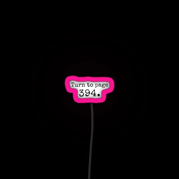 Turn To Page 394 RGB Neon Sign