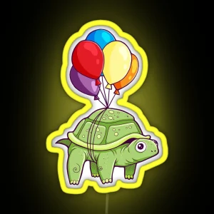 Turtle Balloon Fun RGB Neon Sign