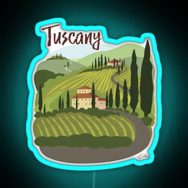 Tuscan Vineyards RGB Neon Sign