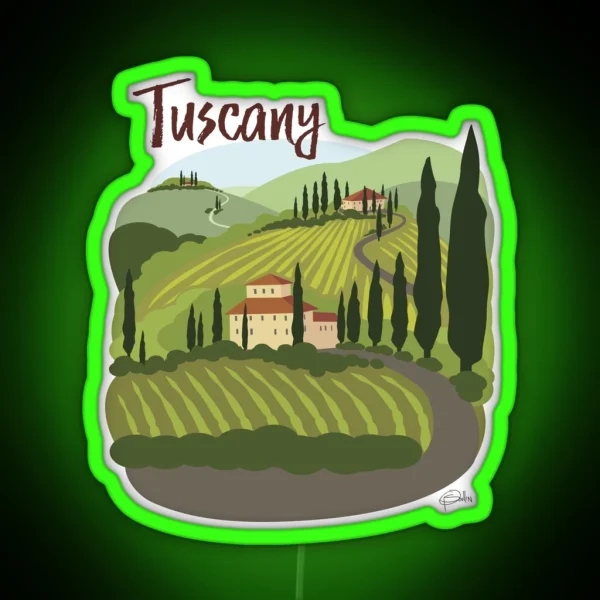 Tuscan Vineyards RGB Neon Sign