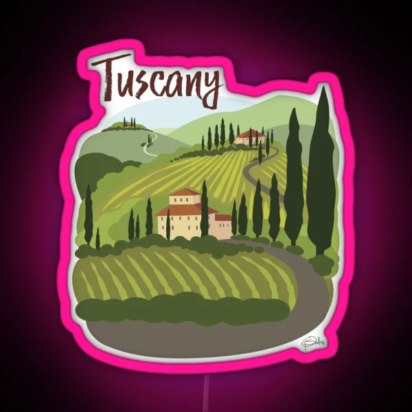 Tuscan Vineyards RGB Neon Sign