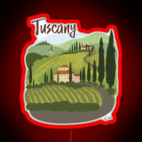 Tuscan Vineyards RGB Neon Sign